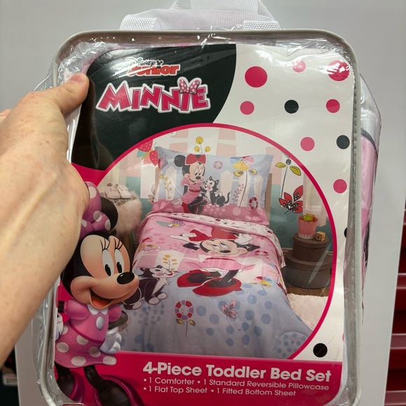 Disney Pink and White Comforter Set with Minnie Mouse - Picture 1 of 4